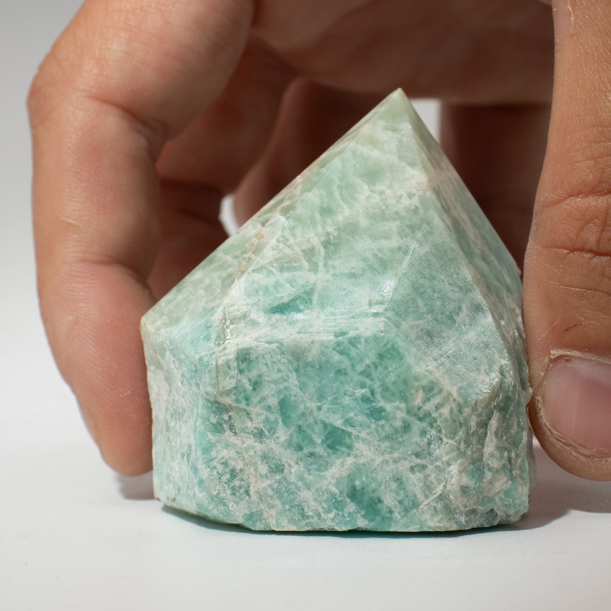 Gemstone Top Polished Points - Indian Amazonite (approx 5-6 pieces)