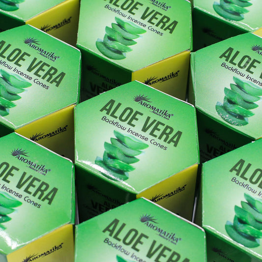 Pack of 10 Masala Backflow Incense - Aloe Vera