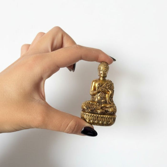 Brass Miniature Gods - Buddha (110gms) - 76mm