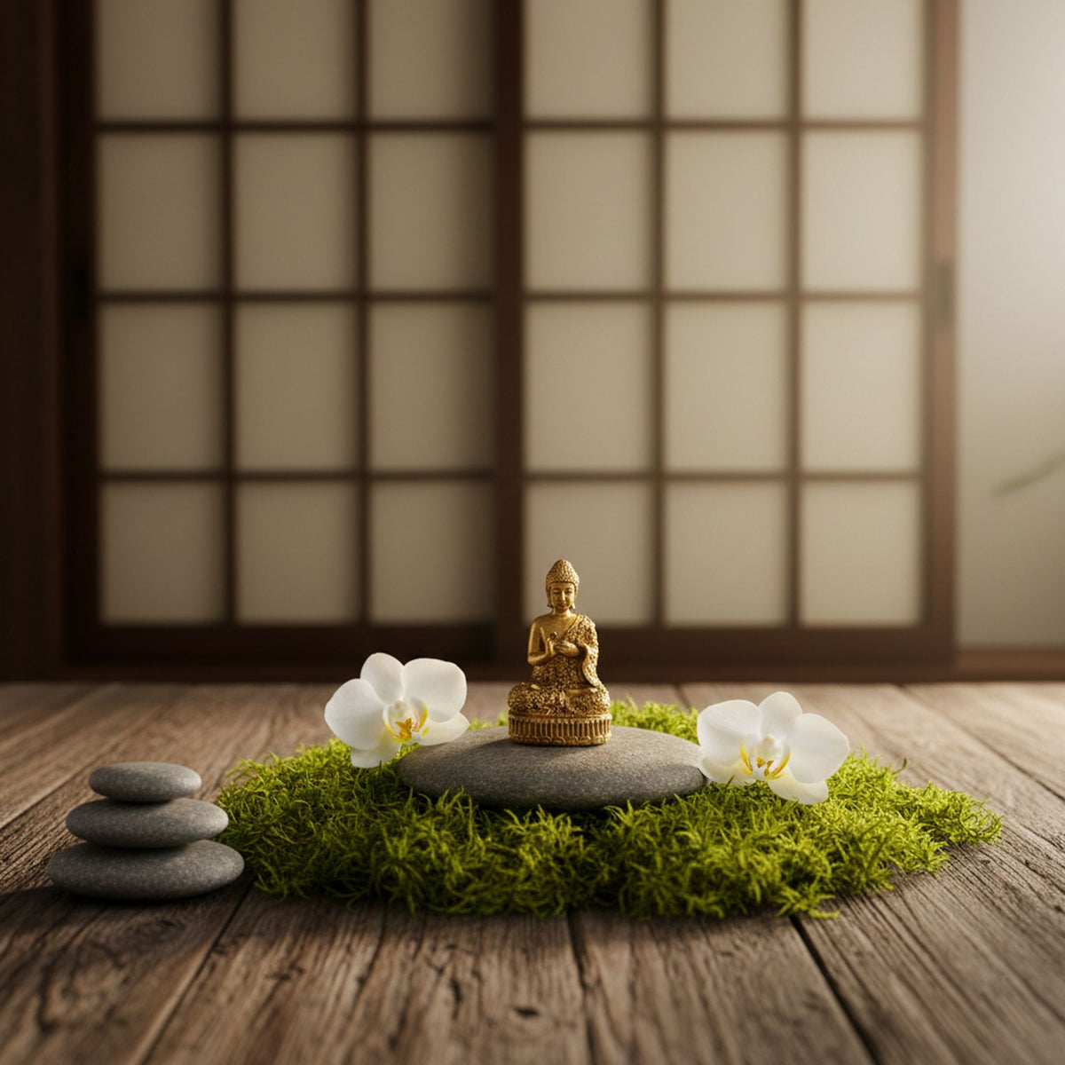 Brass Miniature Gods - Buddha (60gms) - 48mm
