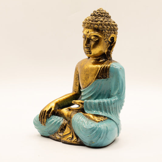 Teal & Gold Buddha - Large