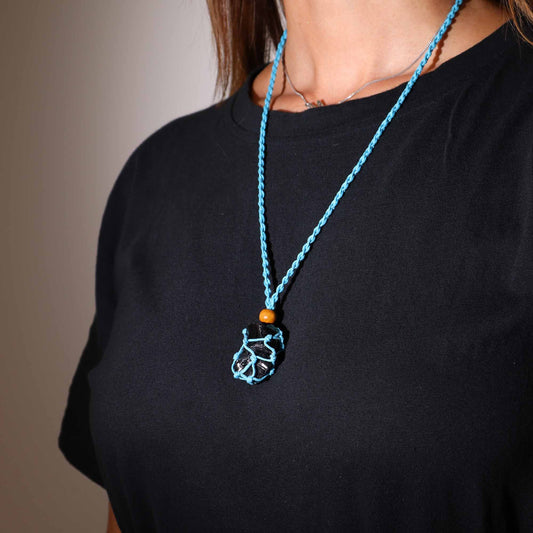 Gemstone Necklace Cord - Blue