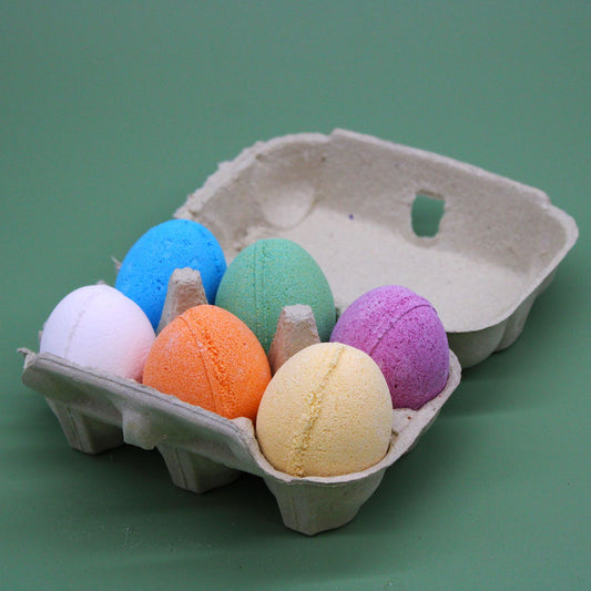 6 Bath Eggs in a Tray - Blueberry