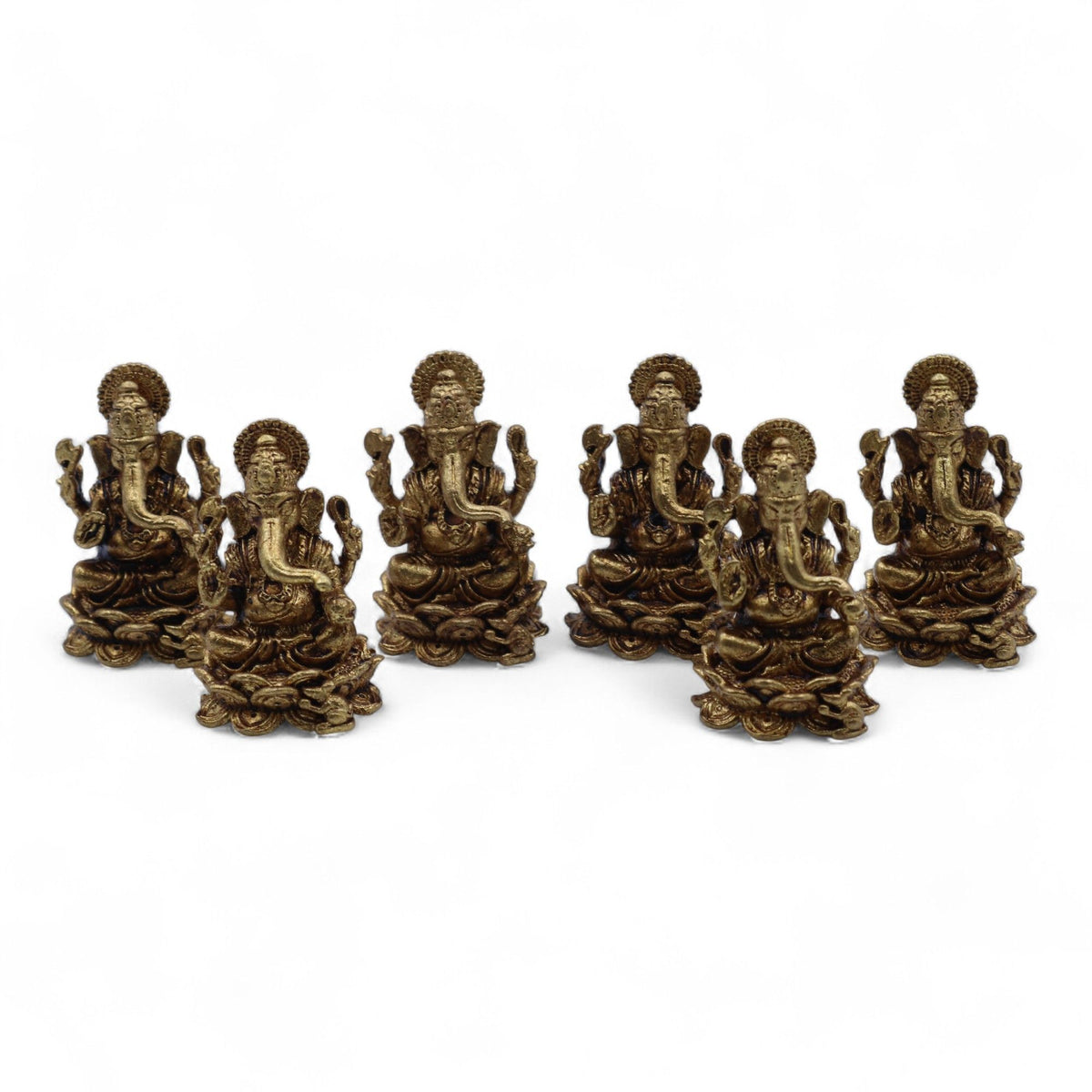 Brass Miniature Gods - Ganesha (22gms)  - 37mm