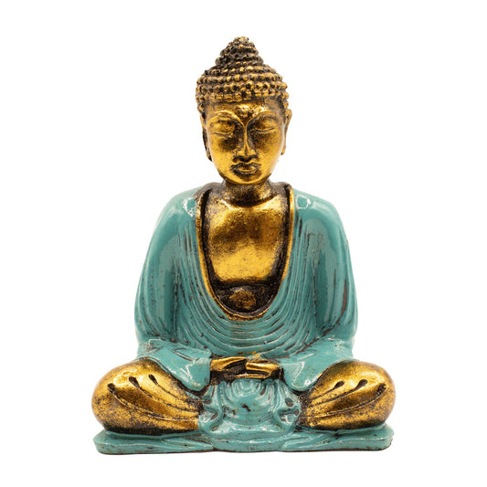 Teal & Gold Buddha - Medium