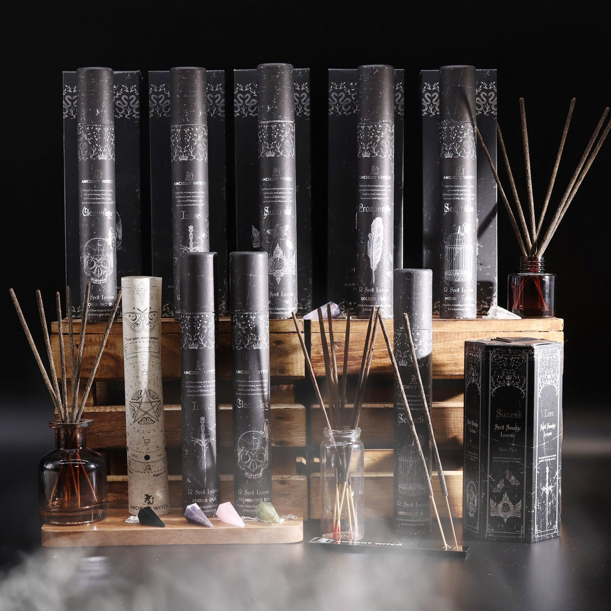 Ancient Witch Spell Incense - Cleansing - Rock Crystal Pendulum