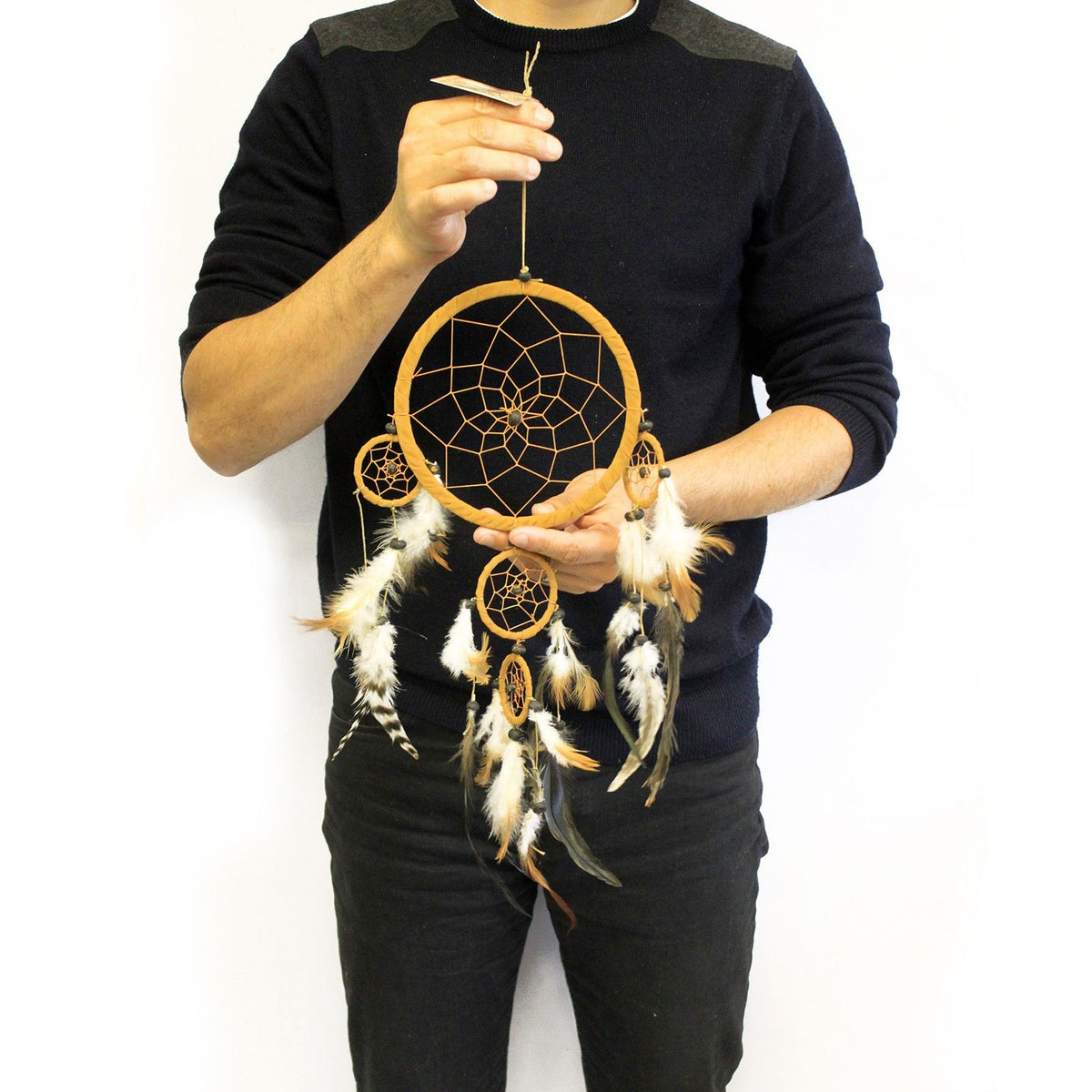 Bali Dreamcatchers - Medium Round - Cream/Coffee/Choc