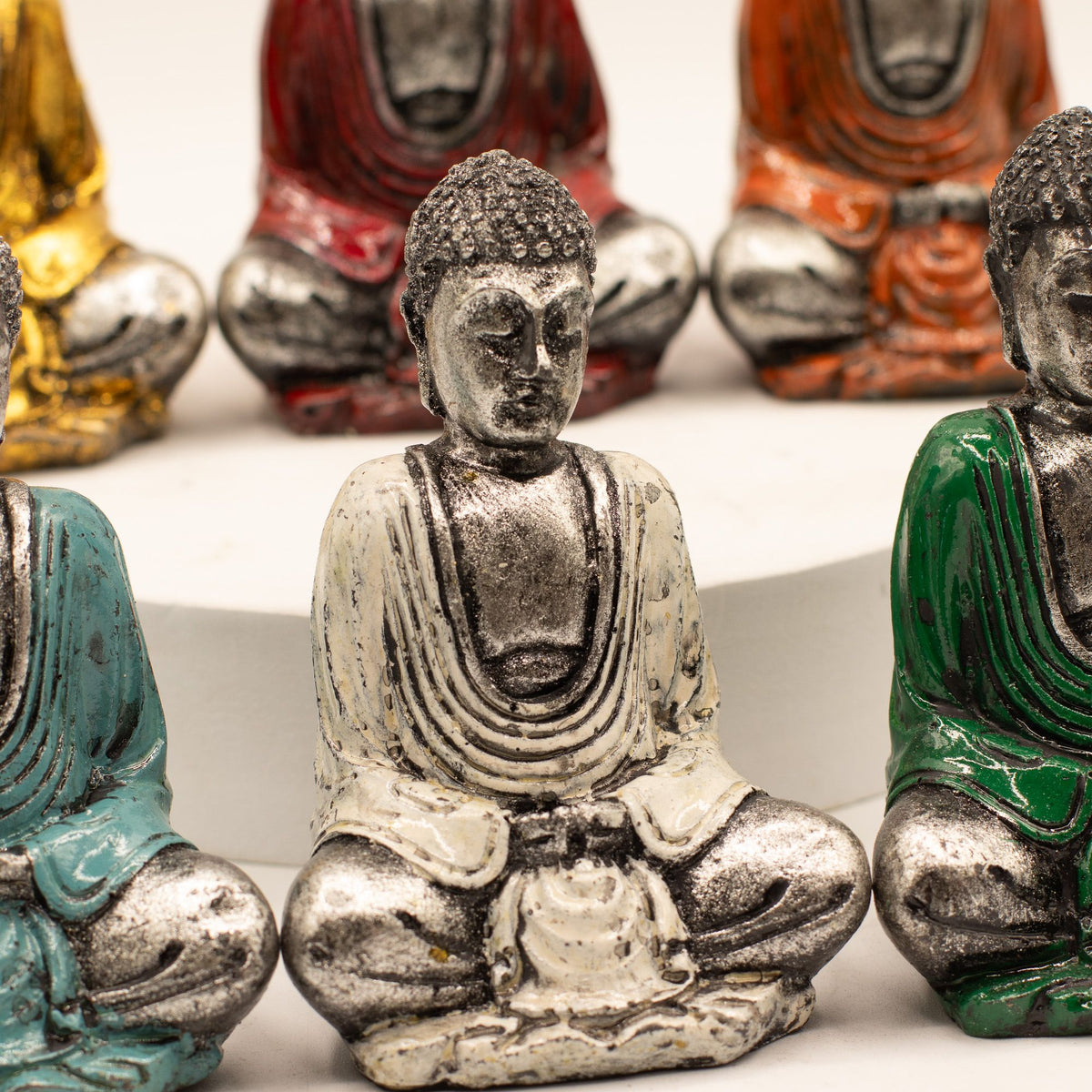 Silver Mini Buddha (Assorted Colours)