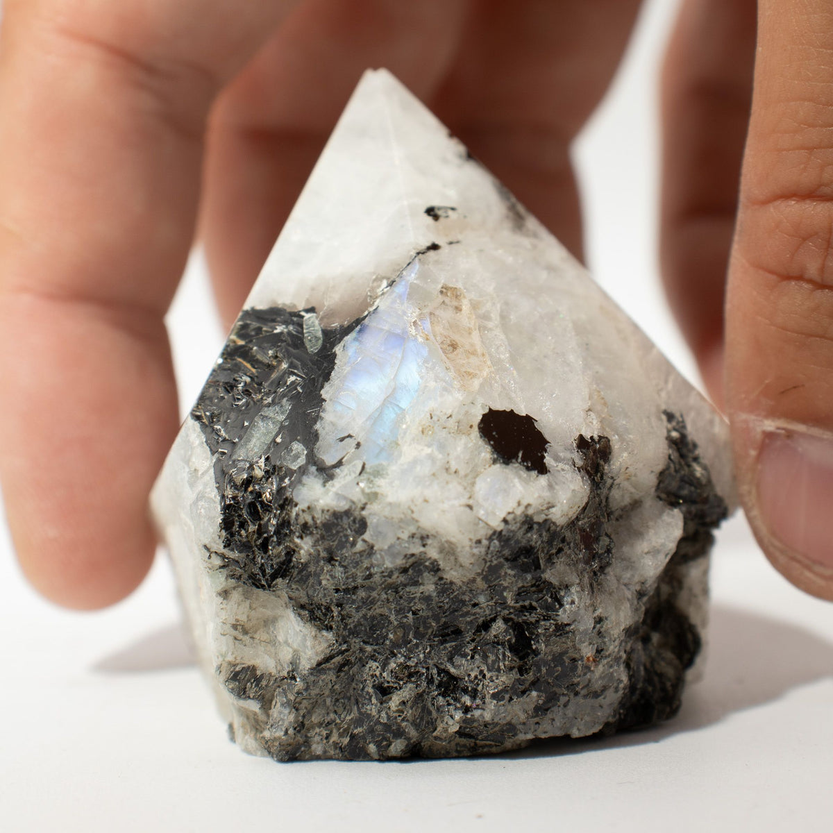 Gemstone Top Polished Points - Rainbow Moonstone (approx 5-6 pieces)