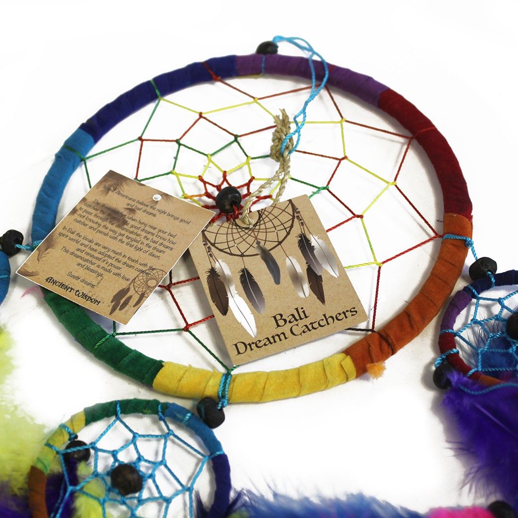 Bali Dreamcatchers - Medium Round - Rainbow