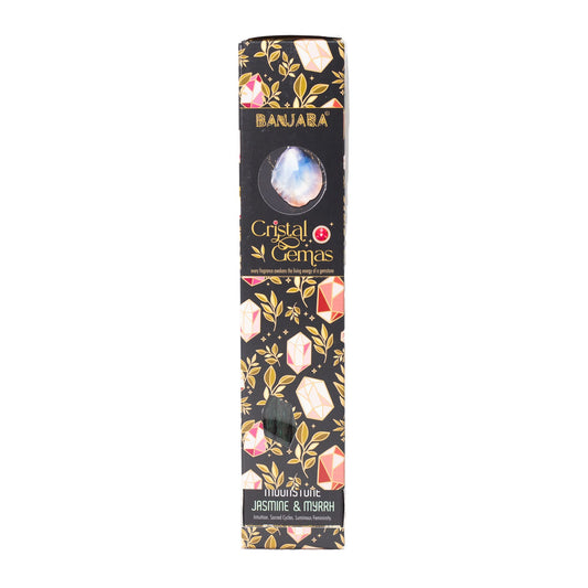 Banjara Cristal Gemas Incense Sticks - Moonstone Jasmine & Myrrh