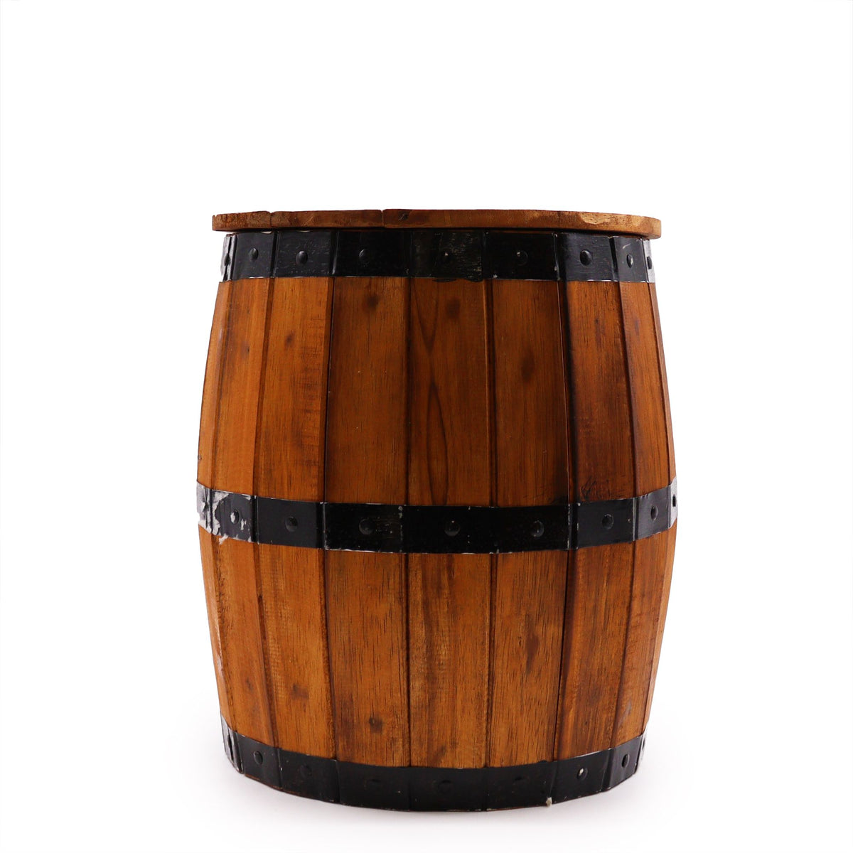 Beer Barrel Stool & Parasol Stand – Natural Wood 38 x 32 cm
