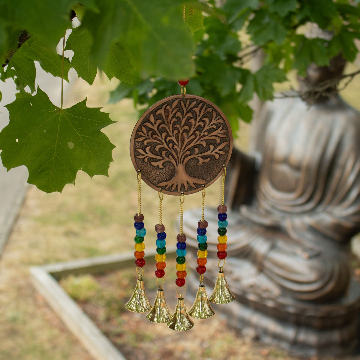Indian Chimes - Med Tree of Life - Chakra Beads 5 Bells