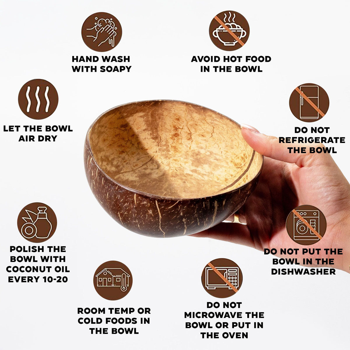Small Natural Coconut Bowl