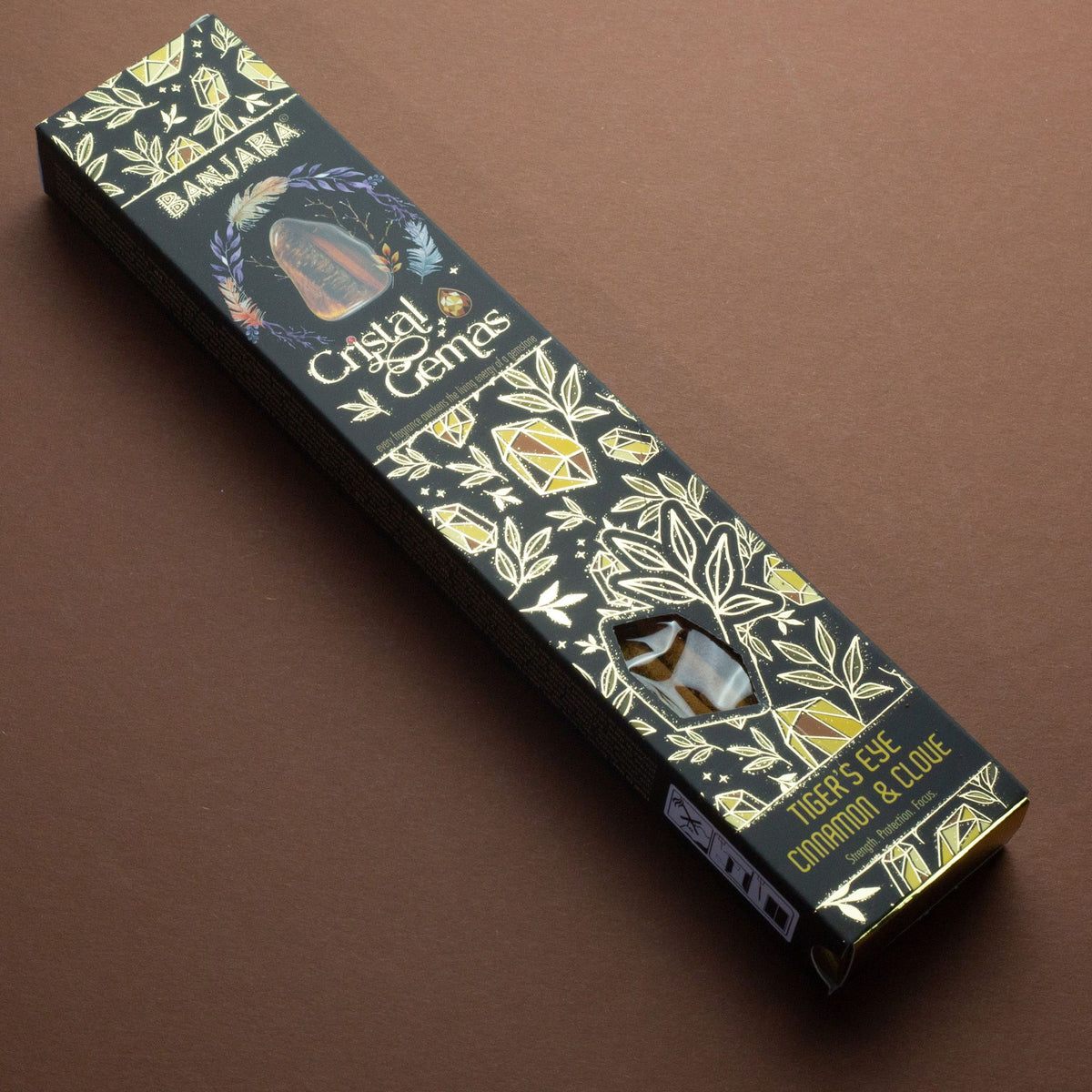 Banjara Cristal Gemas Incense Sticks - Tiger's Eye Cinnamon & Clove