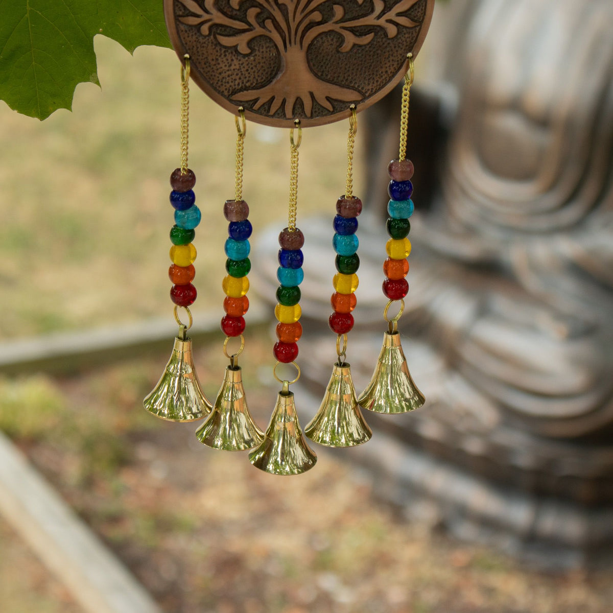 Indian Chimes - Med Tree of Life - Chakra Beads 5 Bells